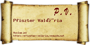 Pfiszter Valéria névjegykártya